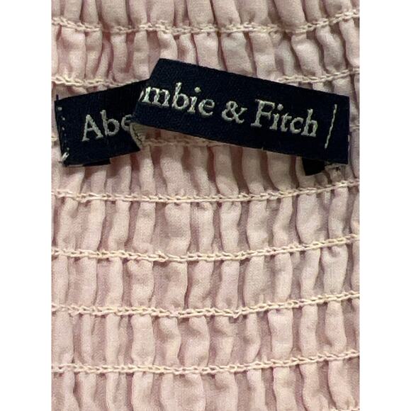 Abercrombie & Fitch Women’s Smock Back Lace-Trimmed Mini Dress Size M Blush Pink - Picture 6 of 7